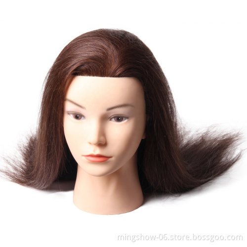mannequin head 100% human hair for hair salon parctice